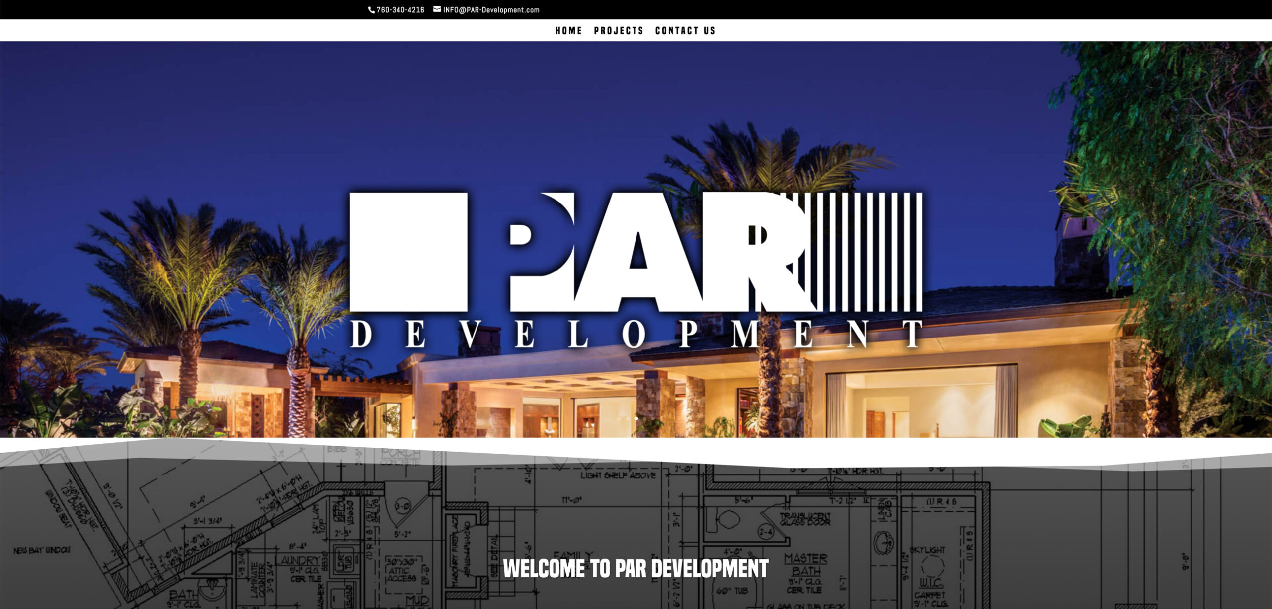 custom website design for par development by kaminsky productions